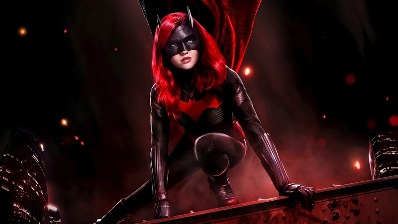 comics, girl, batwoman, red, fantasy, black