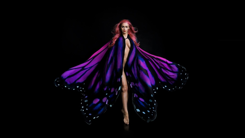 pretty, art, fantasy, girl, purple, flower, beautiful, woman