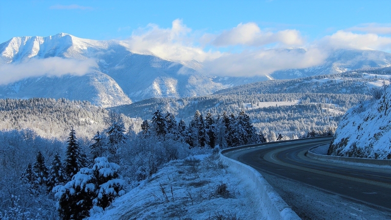nature, sky, winter, road