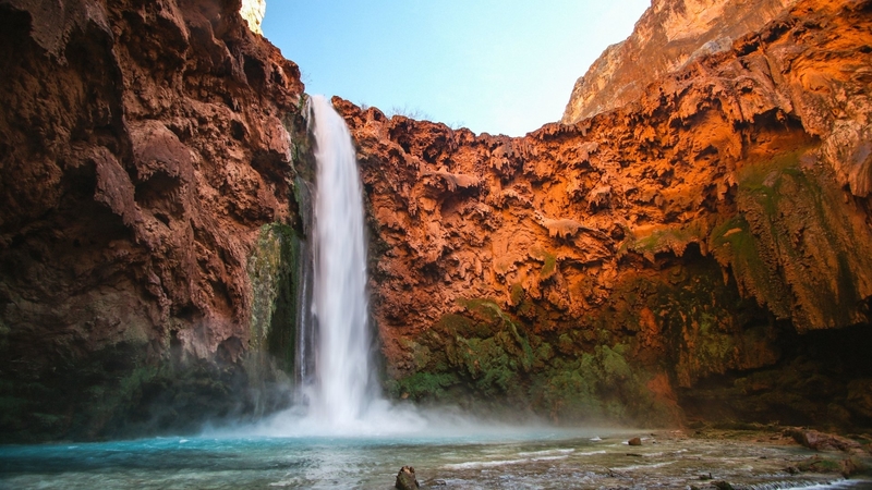 waterfalls, cliffs, rocks, rivers, nature