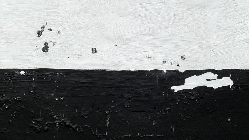 wall, paint, bw, grunge, 4k