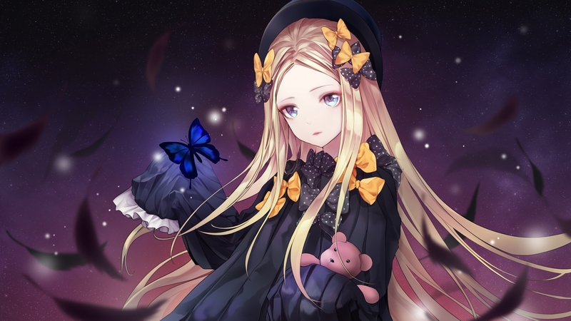 anime, butterfly, girl, manga, blonde, jeyrin52