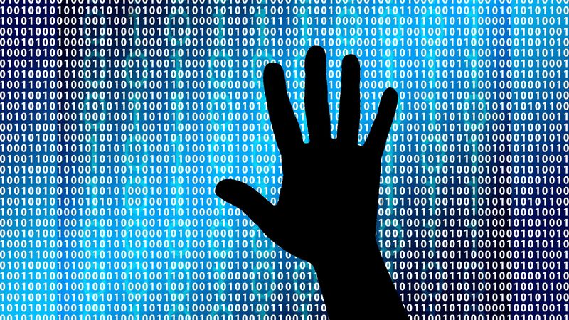 binary code, binary number, hand, silhouette, 4k