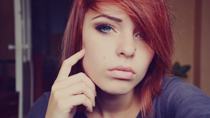 beauty, model, redhead, punk