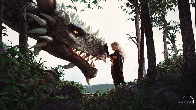 dragon, game of thrones, dylan kowalski, daenerys, fantasy, girl