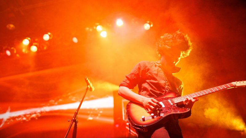 guitarist, guitar, musician, smoke, music, 4k