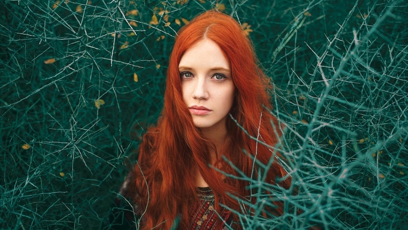 babe, model, red head, lady, woman