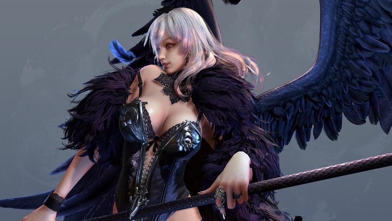 fantasy, wings, luminos, angel, dark, taeyong choi, game, black