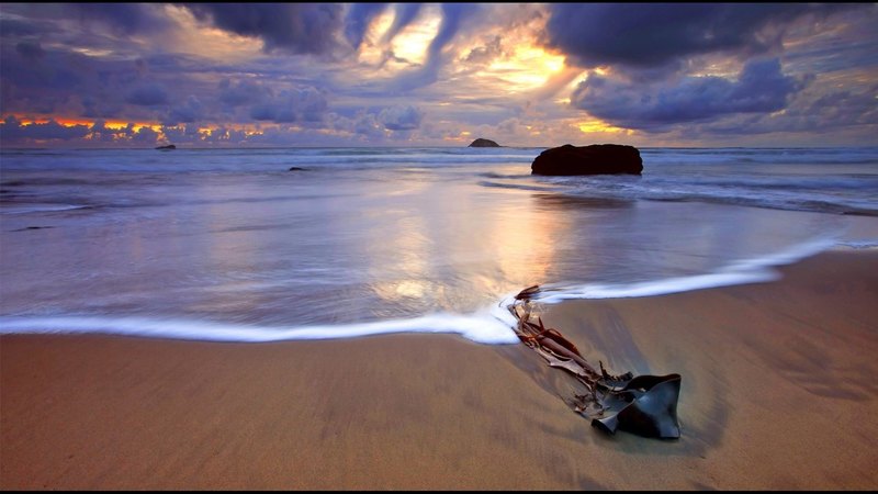 beautiful, beach, sea, clouds