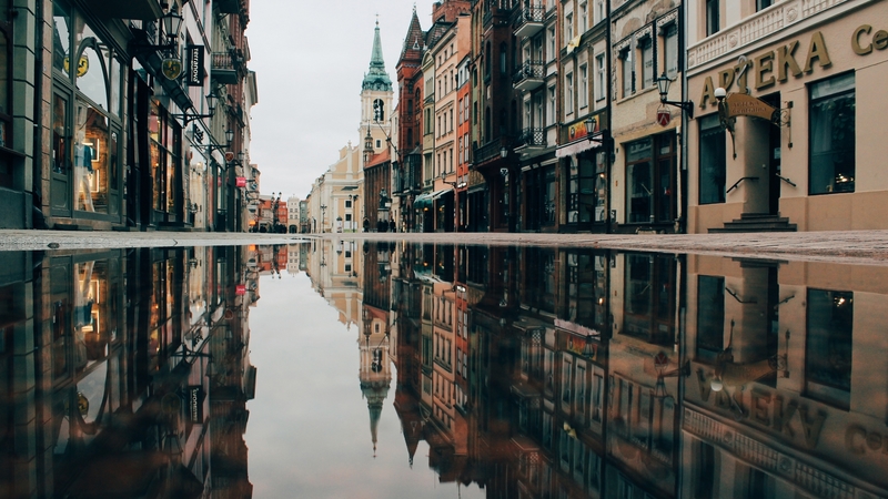 reflection, houses, buildings, venice, architecture, photography
