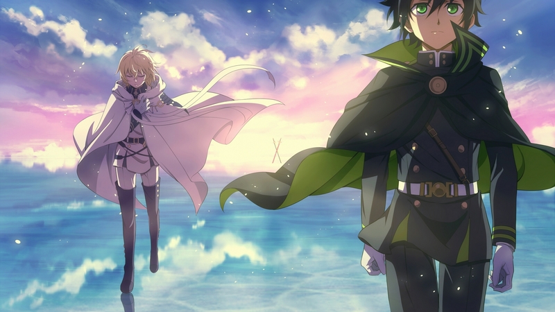 beautiful, sunset, woman, clouds, sweet, green, anime, cape, beauty, anime girl, blue, female, male, lovely, man, blonde hair, sky, cute, girl, lady, white