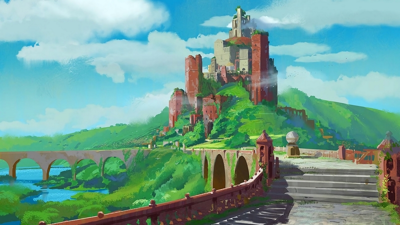 blue, fantasy, green, brown, john park, castle