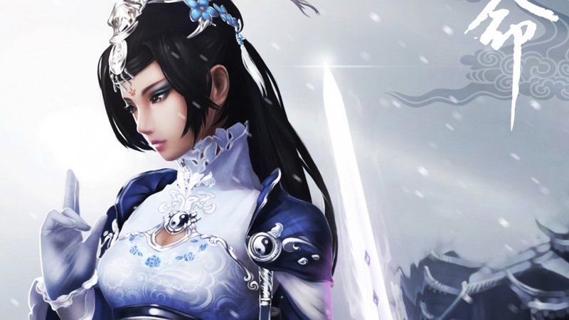 art, jx online, game, woman, monkey buonarroti, fantasy, girl, asian, blue