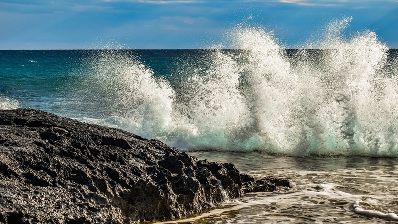 cyprus, coast, sea, wave