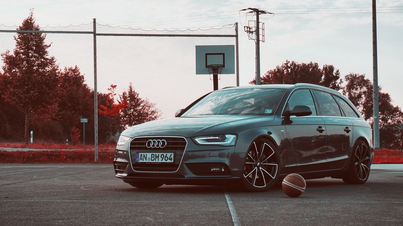 audi, basketball court, basketball, ball, basketball net, 4k
