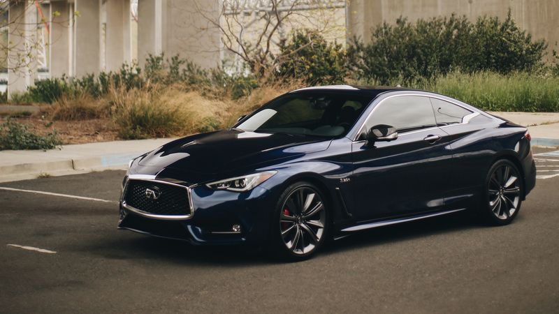 infiniti q60, infiniti, car, blue, 4k