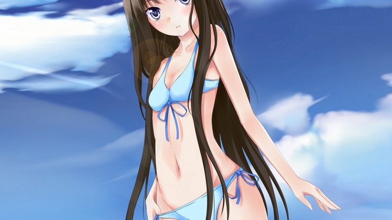 cute, swimsuit, girl, nime
