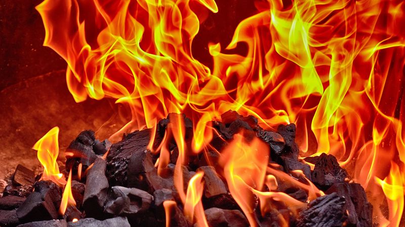 bonfire, fire, flame, coals, 4k