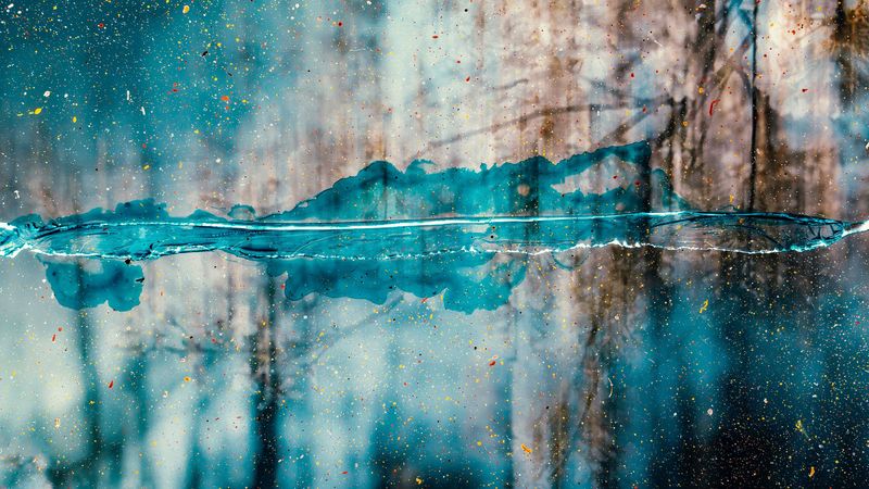 splashes, paint, drops, blur, 4k