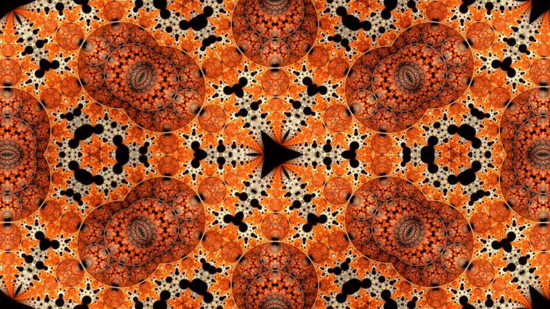 kaleidoscope, pattern, round, 4k