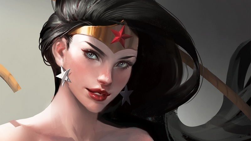 fanart, wonder woman, art, fantasy, luminos, girl, sakimichan, comics