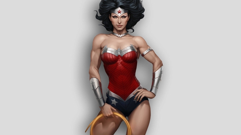 red, wonder woman, fantasy, girl, comics