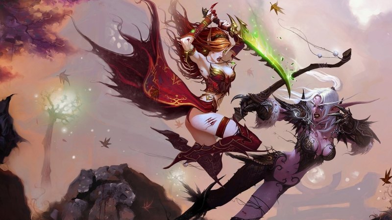 fight, fantasy, cg, elf