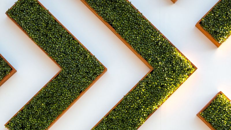 grass, design, minimalism, wall, 4k