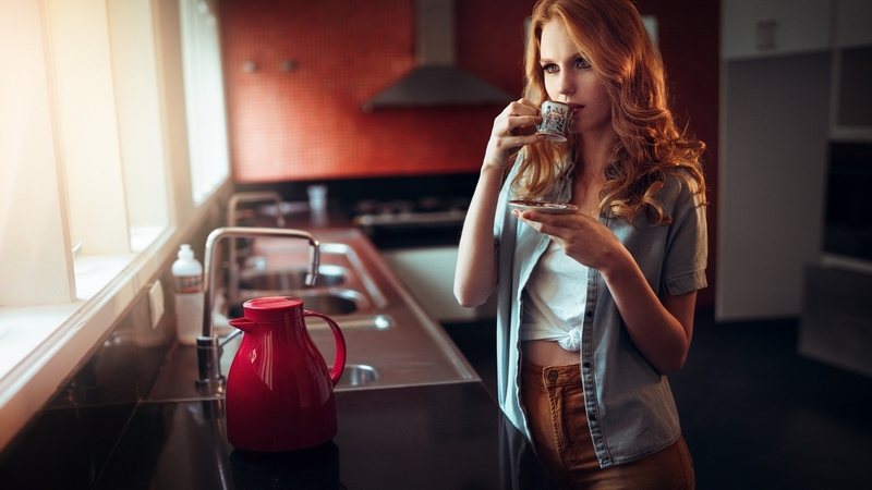 hair, model, redhead, women