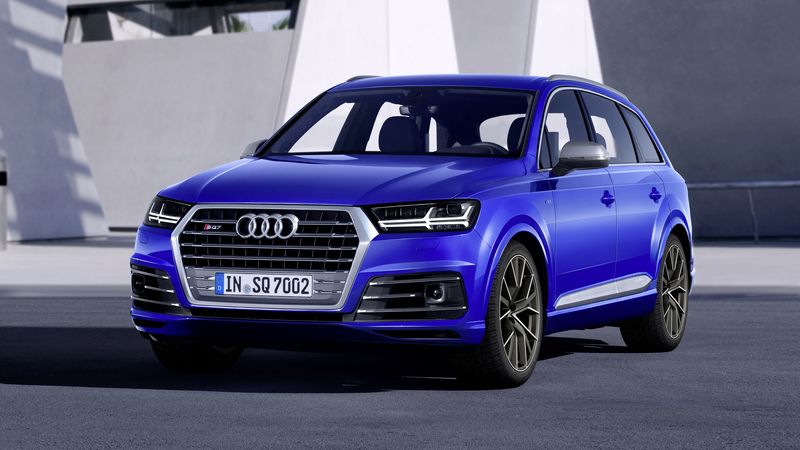 audi sq7 tdi, audi, blue, car, 4k