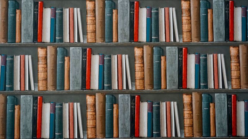 books, shelf, graffiti, art, 4k