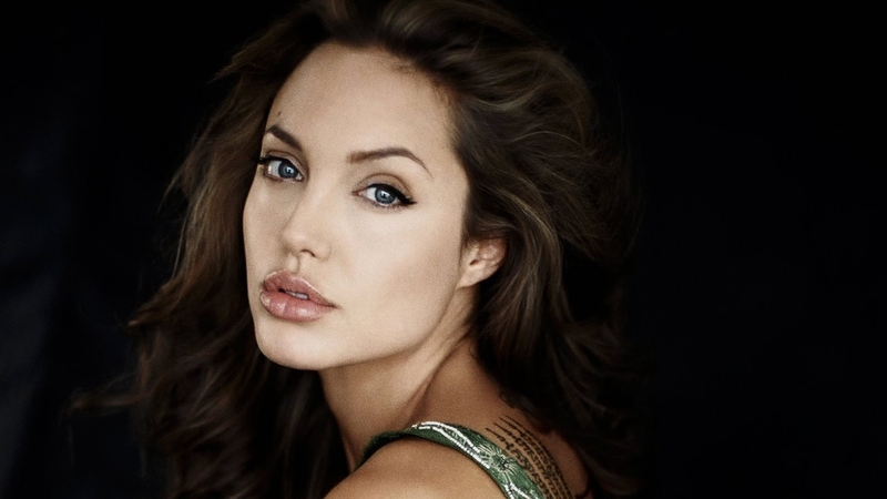 angelina jolie, girl, actress, black, beauty, woman