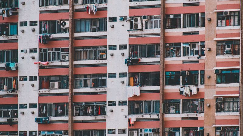 facade, building, house, windows, 4k