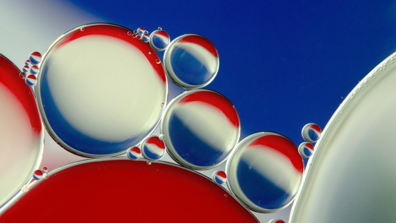 red, glass, water, texture, bubbles, white, abstract, blue