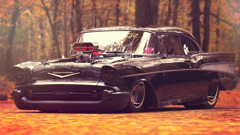 windows, desktop, chevy belair concept
