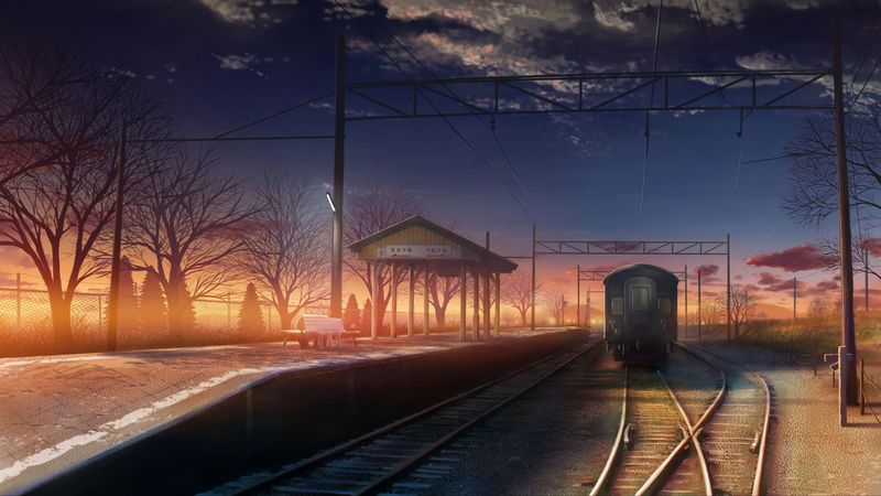 train, railway, art, 4k