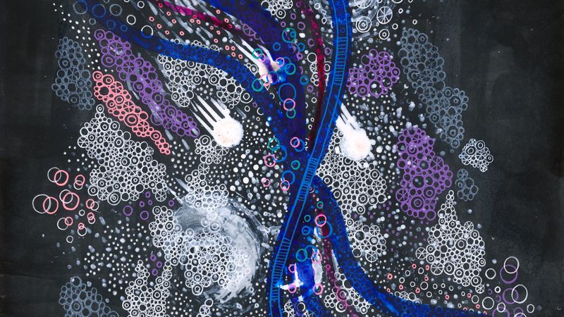 watercolor, abstraction, patterns, circles, lines, 4k