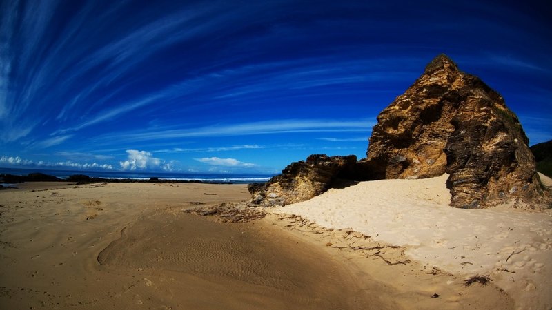 beach, shore, sky, valla