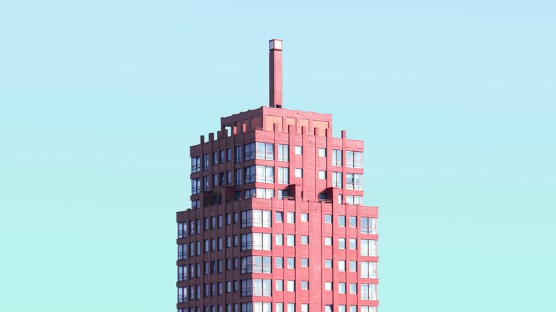 building, architecture, minimalism, rotterdam, netherlands, 4k