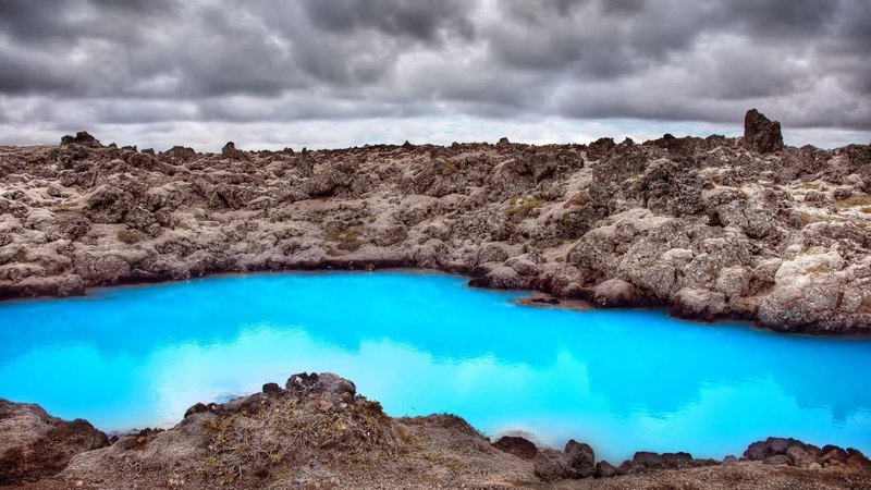 mounds, hdr, lake, desolate, blue