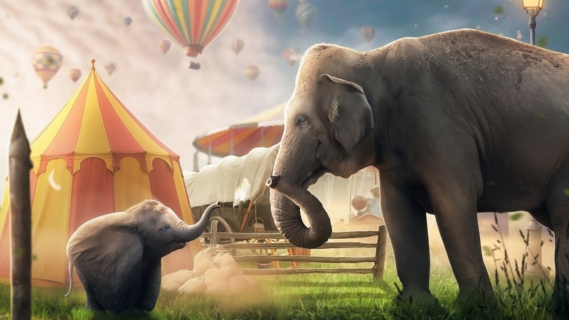 circus, fanart, fantasy, luminos, dumbo, elephant, hosne qanadelo, disney