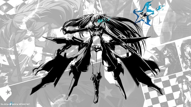 guns, girl, rock, anime, shooter, black, weapon