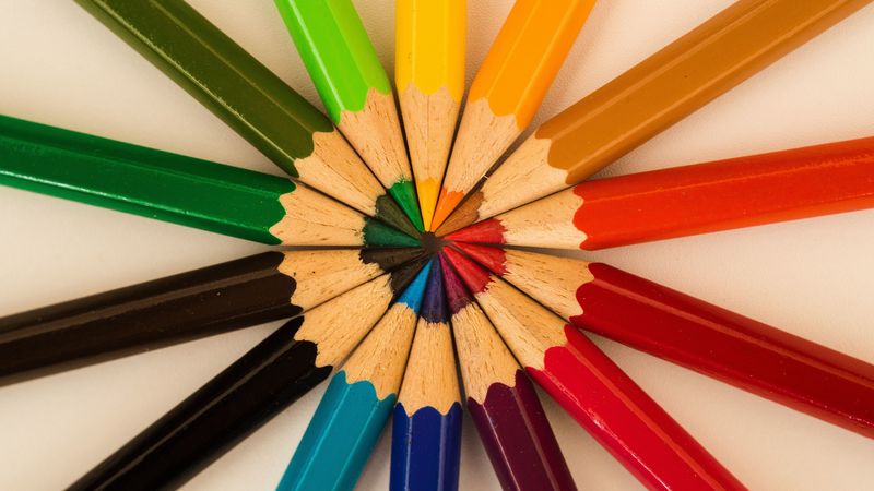 colored pencils, colorful, sharpened, set, 4k