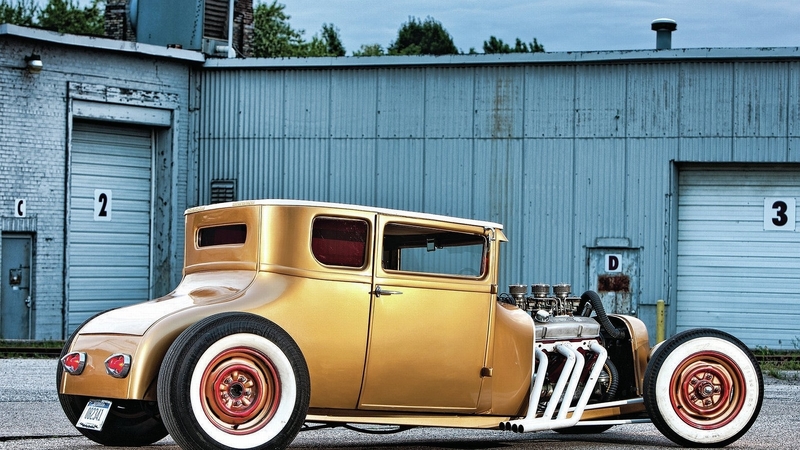 old  timer, ford, rod, car, model, hot