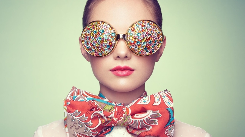 girl, model, glasses, oleg gekman, beauty, bow, woman, pink