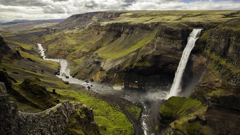 cool, waterfall, nature, river, fun