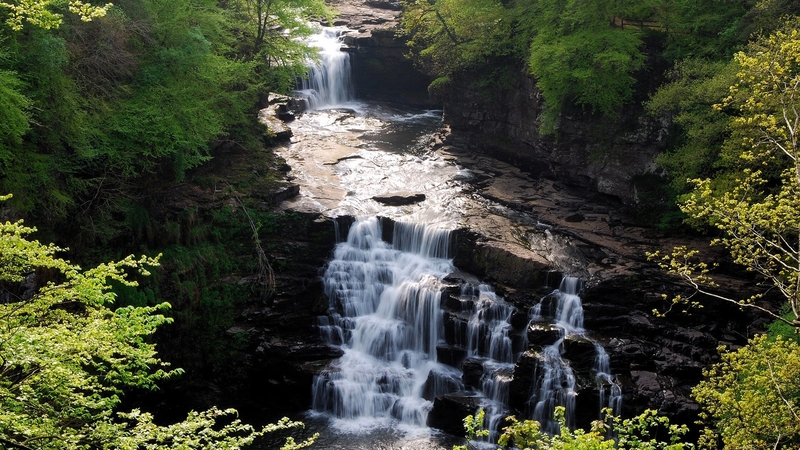 waterfall, nature, water, river