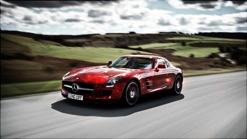 red, speed, road, car