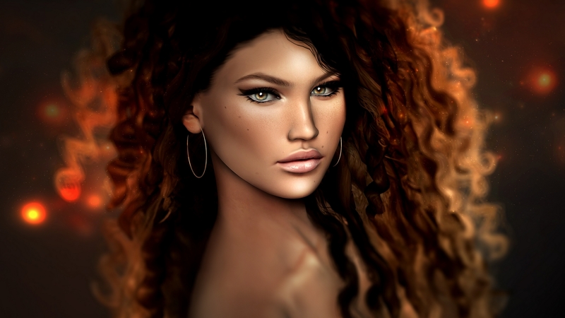 fantasy, luminos, girl, rendering, face