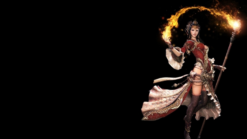 fire, frumusete, fantasy, girl, black, game